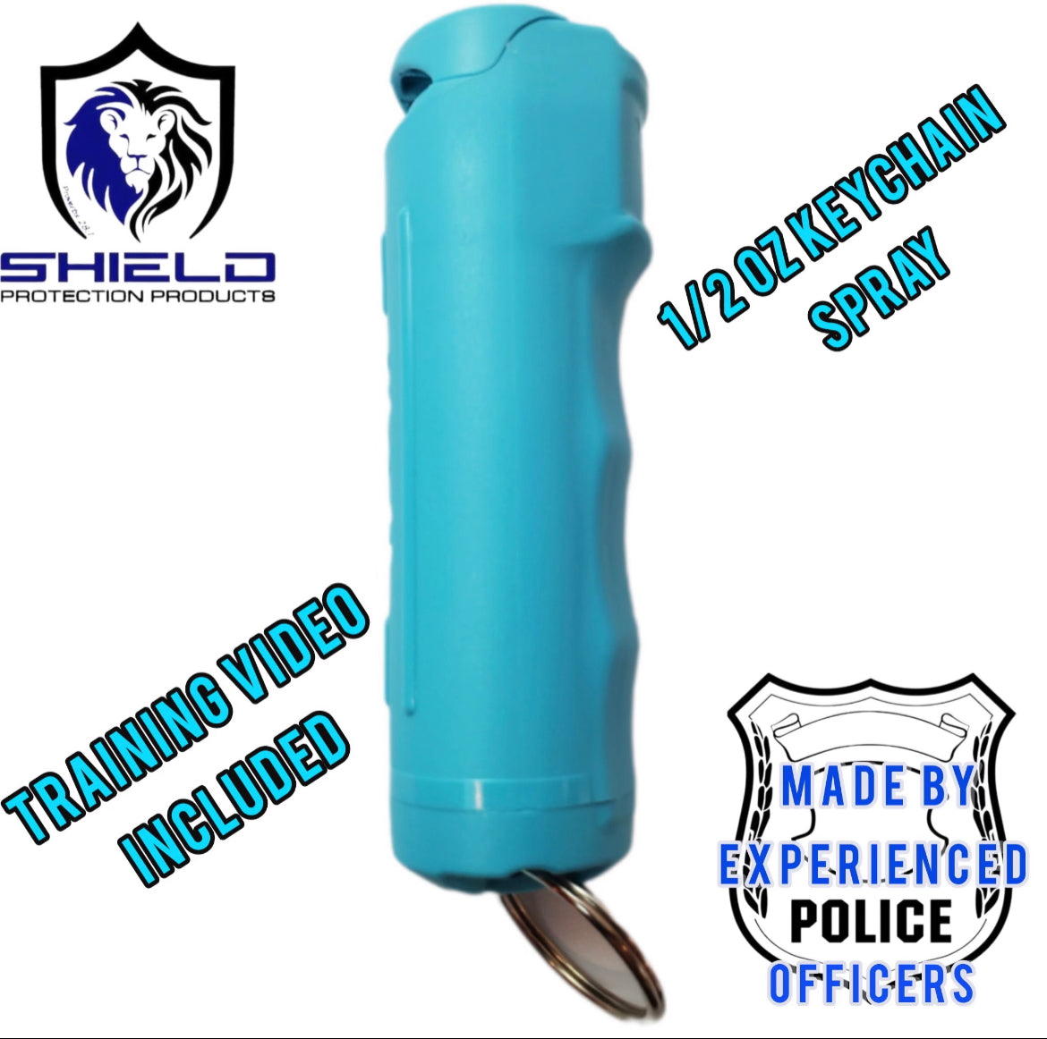 Teal keychain pepper spray